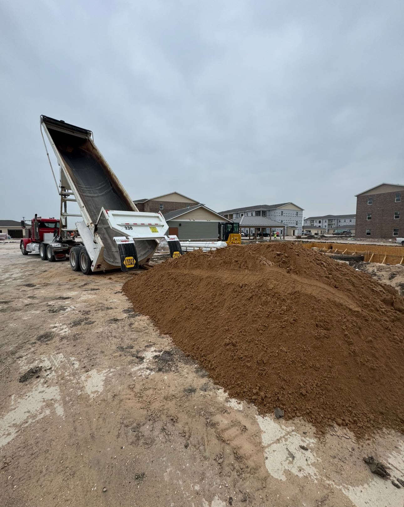 Centerpoint Materials truck delivering to a residential site
